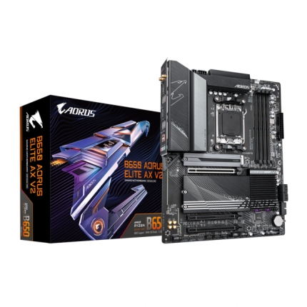 Дънна платка GIGABYTE B650 AORUS ELITE AX V2, Socket AM5, Wi-Fi 6E, DDR5